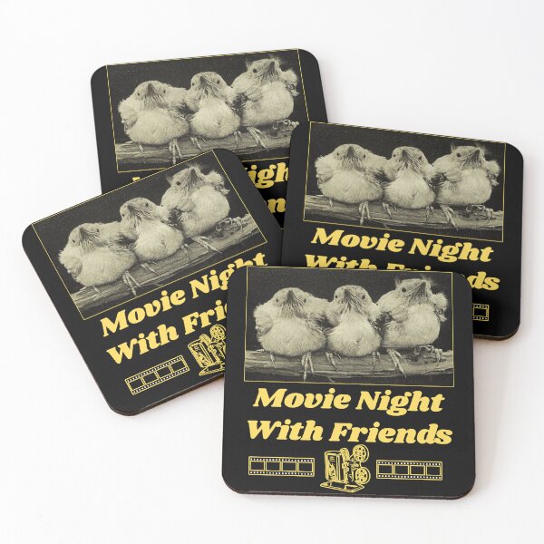 Item preview, Movie Night With Friends - Chicks T-shirt Design designed and sold by Ridiculam Toga.