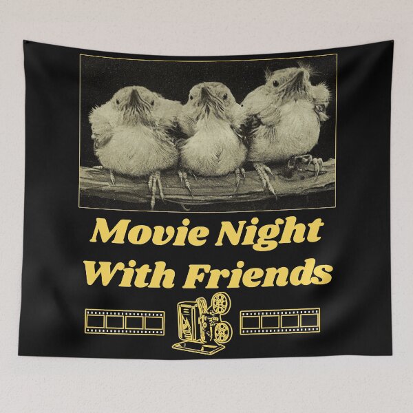 Item preview, Movie Night With Friends - Chicks T-shirt Design  designed and sold by Ridiculam Toga.