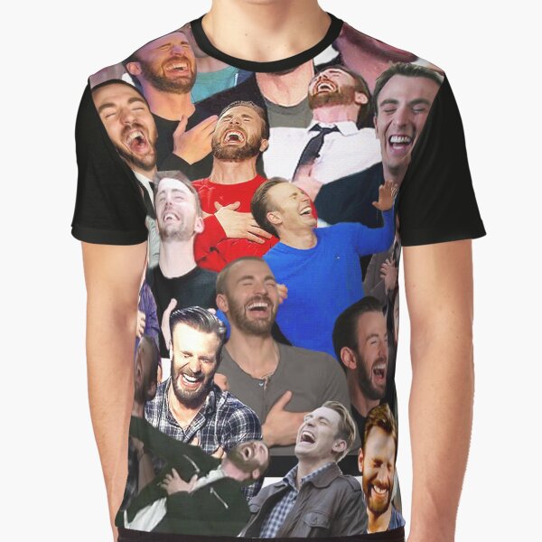 Chris Evans Laughing Graphic T-Shirt