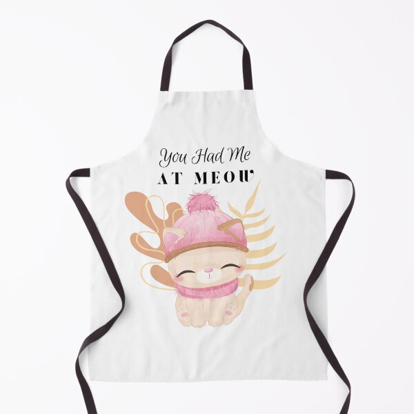Item preview, You Had Me at Meow - Pink calm cat cartoon with hat, and scarf - cat - boho pink, and brown abstract background - cartoon aesthetic - Adorable designed and sold by Mechanical-Artt.