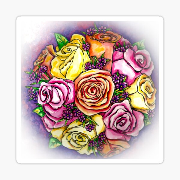 Rose Bouquet Sticker