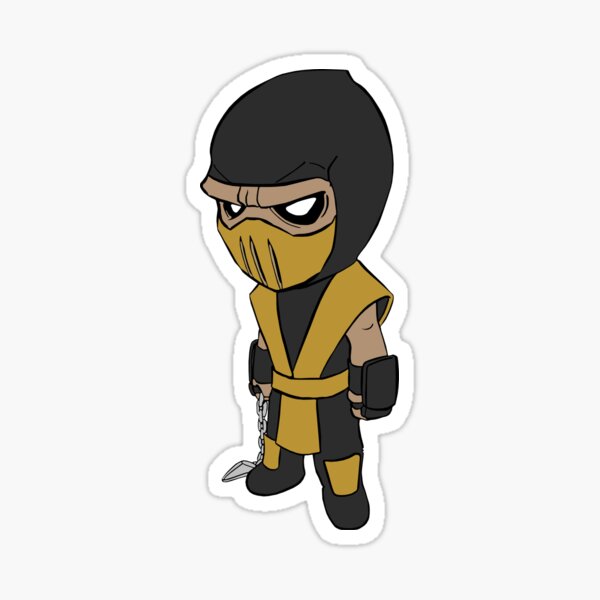 Pegatinas Kombat Mortal Scorpion Redbubble