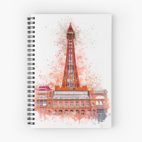 Item preview, Red, Blackpool Tower, Poster, Art, Lounge, Home, Kitchen, Colourful, Splatter Print, Decor designed and sold by Pics-squiggles.
