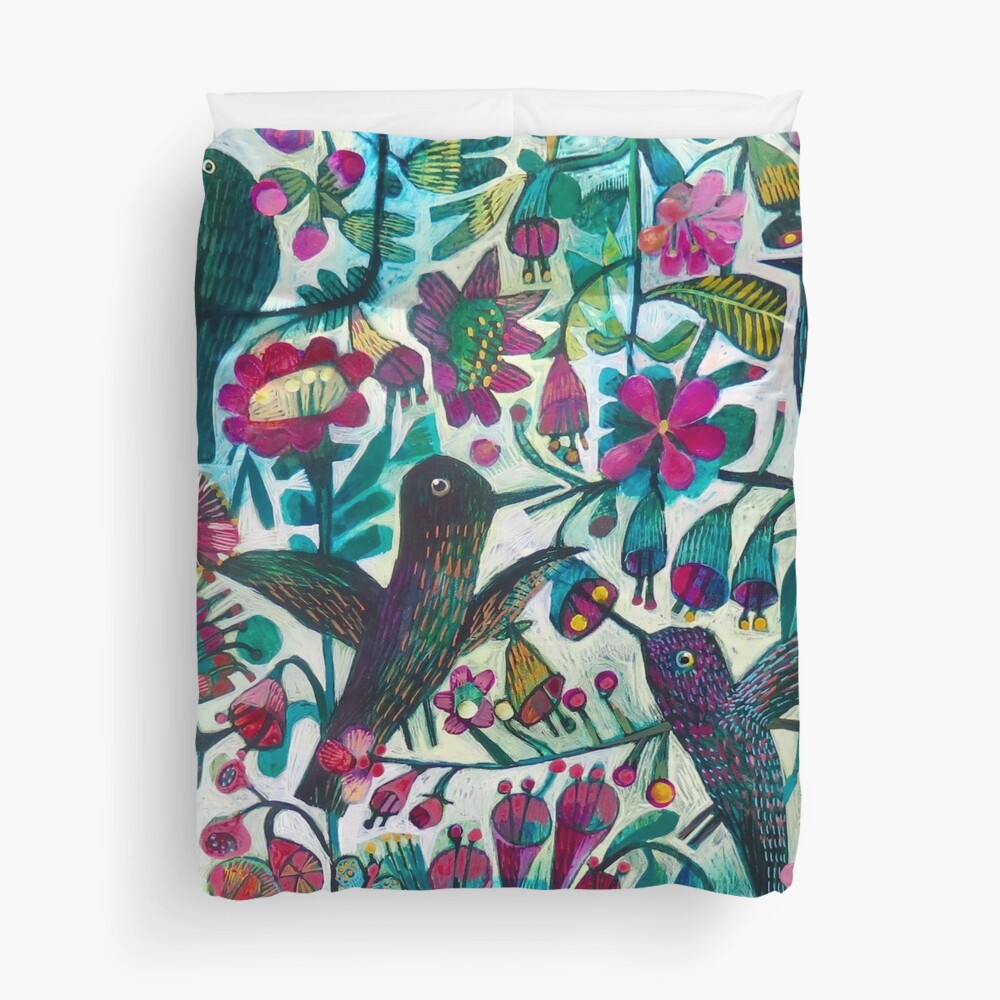 Hummingbirds Duvet Cover