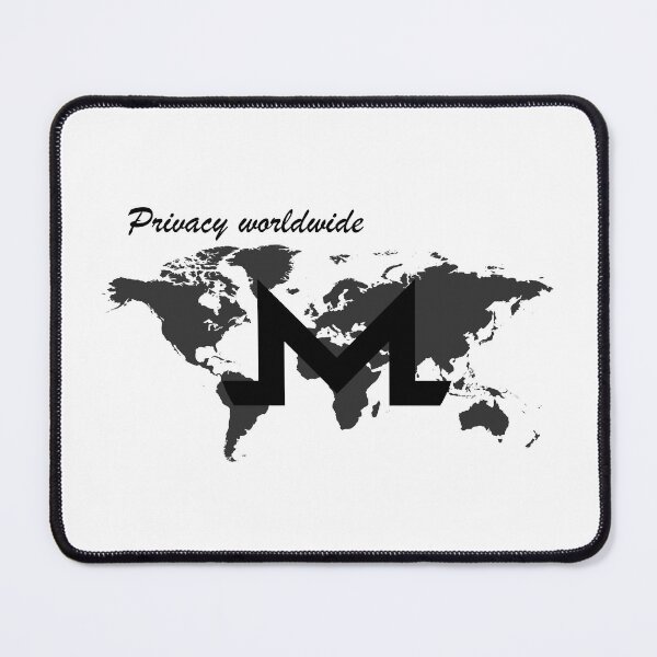 Item preview, Monero XMR Crypto Altcoin - Privacy Worldwide Grey Map designed and sold by CryptoMoods.