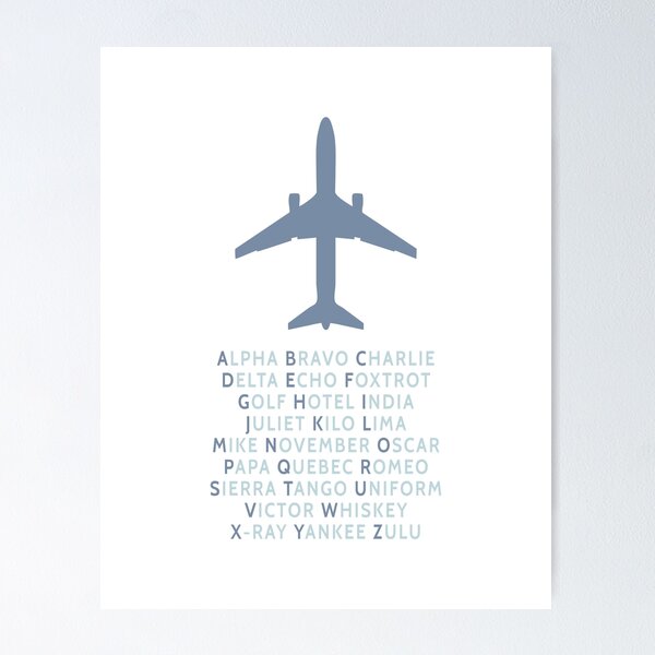 Item preview, Phonetic Alphabet, Pilot Gift, Aviation Decor, Boys Room Decor, Airplane Jet designed and sold by aenaonartwork.