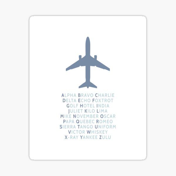 Item preview, Phonetic Alphabet, Pilot Gift, Aviation Decor, Boys Room Decor, Airplane Jet designed and sold by aenaonartwork.