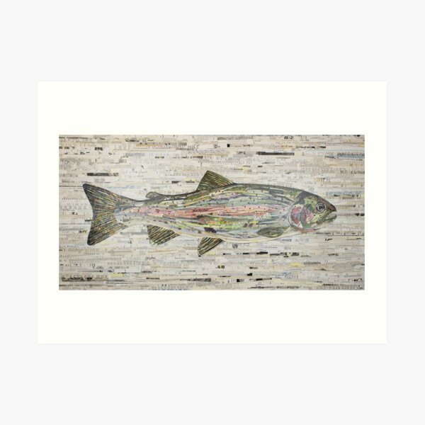 Rainbow Trout Collage by C.E. White (v3) Fly Fishing Art Print
