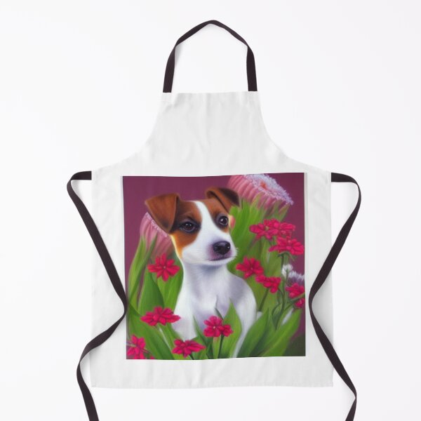 Item preview, Beautiful Jack Russel Oil Painting with flowers in background designed and sold by ManifestoDesign.