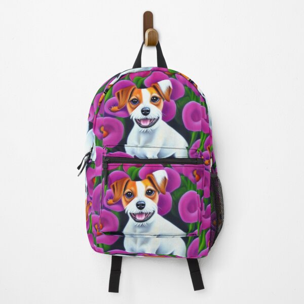 Item preview, Beautiful Jack Russel Oil Painting with flowers in background designed and sold by ManifestoDesign.