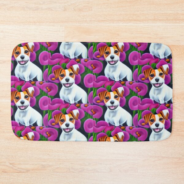 Item preview, Beautiful Jack Russel Oil Painting with flowers in background designed and sold by ManifestoDesign.
