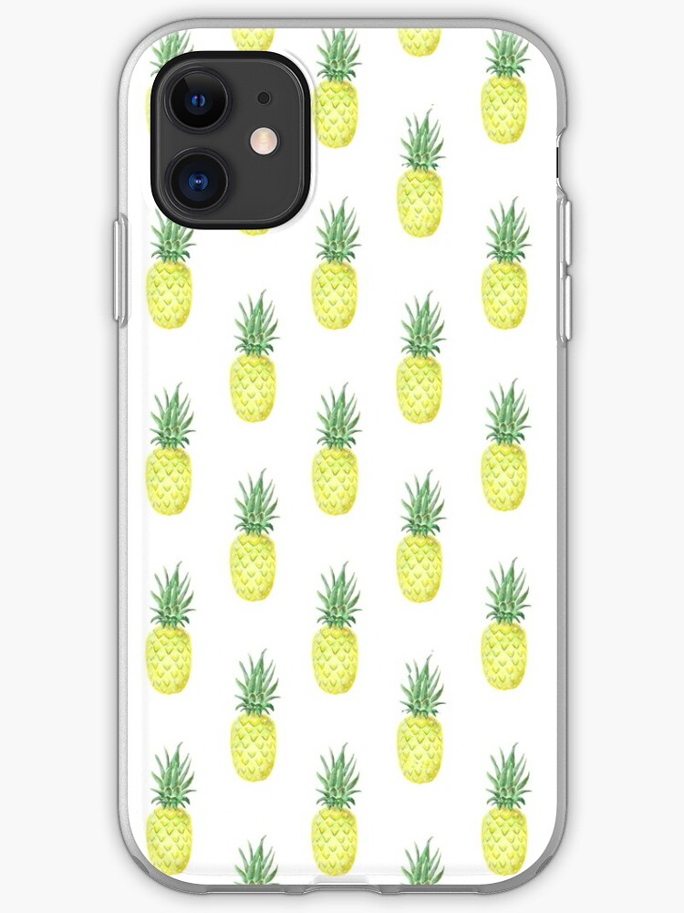 Pineapple Watercolor Pattern Iphone Case Cover By