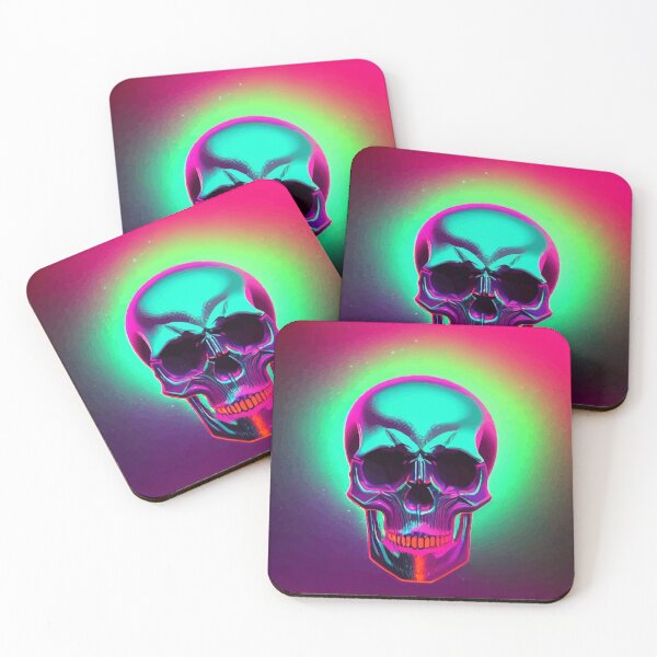 Item preview, #SkullLove Synthwave Skull 002 designed and sold by MindGlowArt.