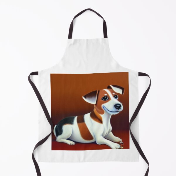 Item preview, Beautiful Jack Russel Cartoon Character Oil Painting with flowers in background designed and sold by ManifestoDesign.