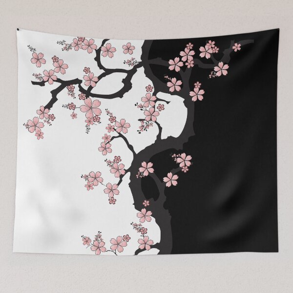 Item preview, Japanese Kimono Black and White Sakura designed and sold by SeriMurata.