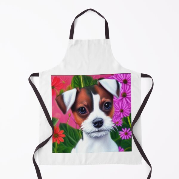 Item preview, Beautiful Jack Russel Oil Painting with flowers in background designed and sold by ManifestoDesign.