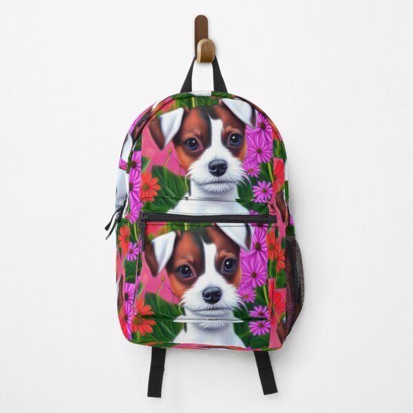 Item preview, Beautiful Jack Russel Oil Painting with flowers in background designed and sold by ManifestoDesign.
