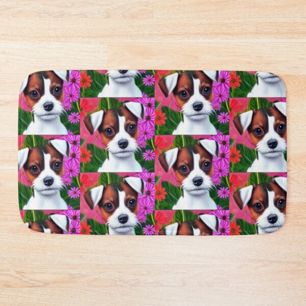 Item preview, Beautiful Jack Russel Oil Painting with flowers in background designed and sold by ManifestoDesign.