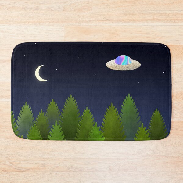 Item preview, Night In A Pine Forest with UFO designed and sold by ce-horvath.