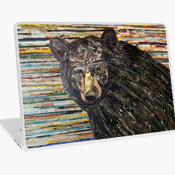 Black Bear Collage Art Unique Laptop Skin