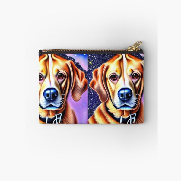 Item preview, Beautiful Gold Retriever Cartoon Character Oil Painting with flowers in background designed and sold by ManifestoDesign.