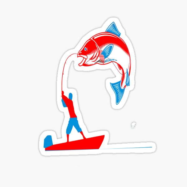 STRIKING NEON FISHERMAN Sticker for Sale by sailorsam1805