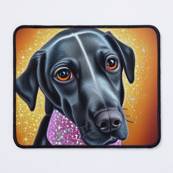 Item preview, Beautiful Gold Retriever Cartoon Character Oil Painting with flowers in background designed and sold by ManifestoDesign.