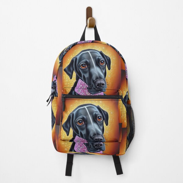 Item preview, Beautiful Gold Retriever Cartoon Character Oil Painting with flowers in background designed and sold by ManifestoDesign.