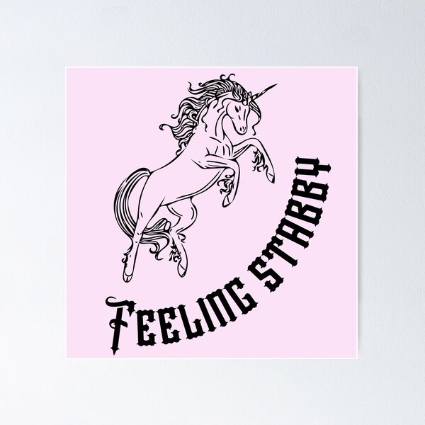 Item preview, Feeling Stabby Angry Unicorn designed and sold by VirtualFaries.