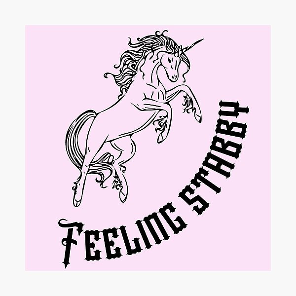 Item preview, Feeling Stabby Angry Unicorn designed and sold by VirtualFaries.