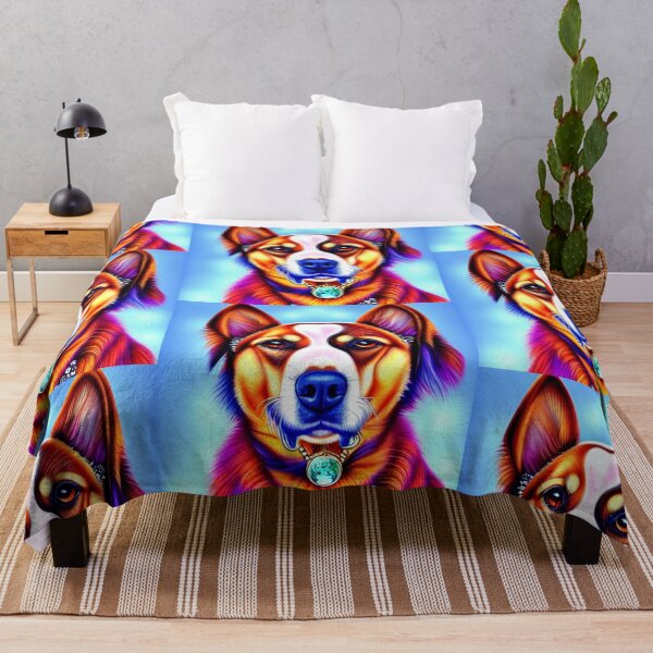 Item preview,  Beautiful Gold Retriever Cartoon Character Oil Painting with flowers in background designed and sold by ManifestoDesign.
