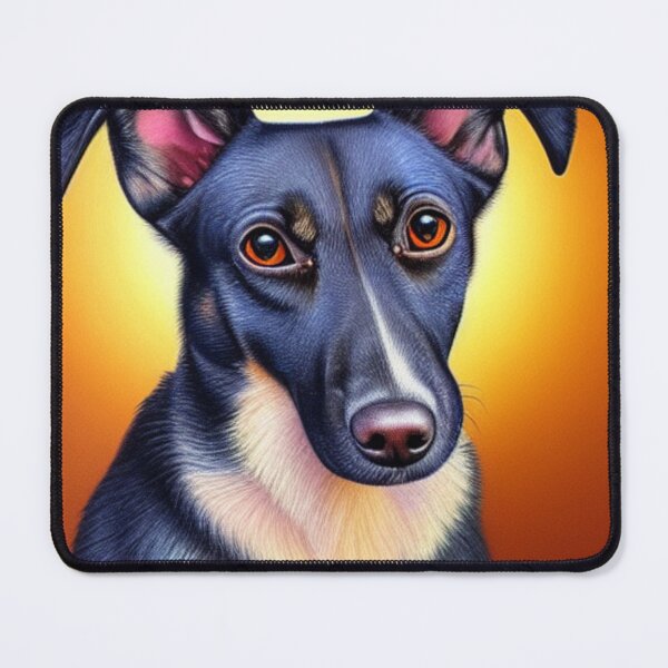 Item preview, Beautiful Dog Oil Painting with flowers in background designed and sold by ManifestoDesign.