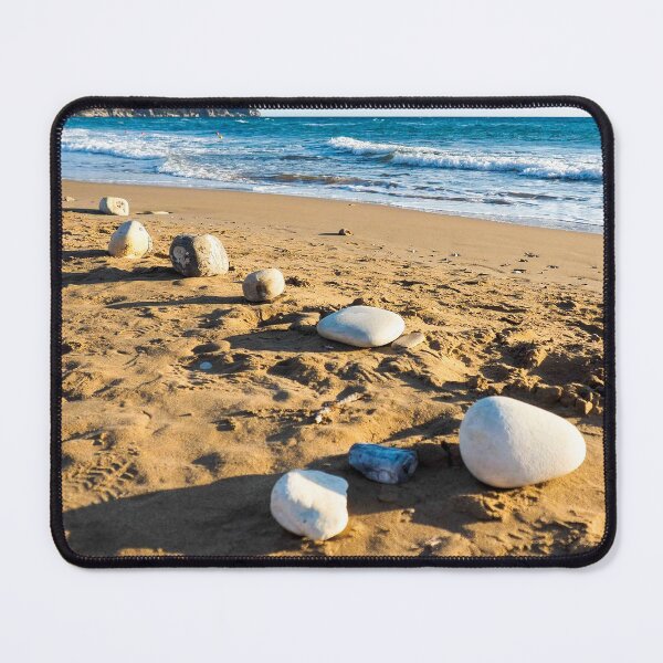 Item preview, Pebbles on the Beach Arillas Corfu Island Greece designed and sold by nickbrayimages.