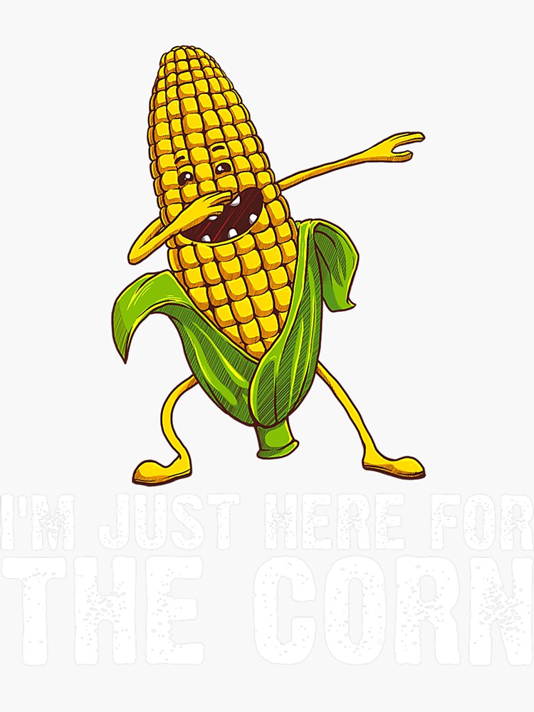 "Funny Corn Gift For Men Women Corn On The Cob Costume Farmer" Sticker ...