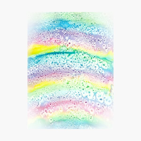 Water Colour Stripes Photographic Print