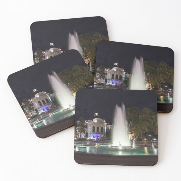 Item preview, Illuminated Pelican Fountain - Plovdiv Bulgaria Night Magic designed and sold by Georgia Mizuleva.
