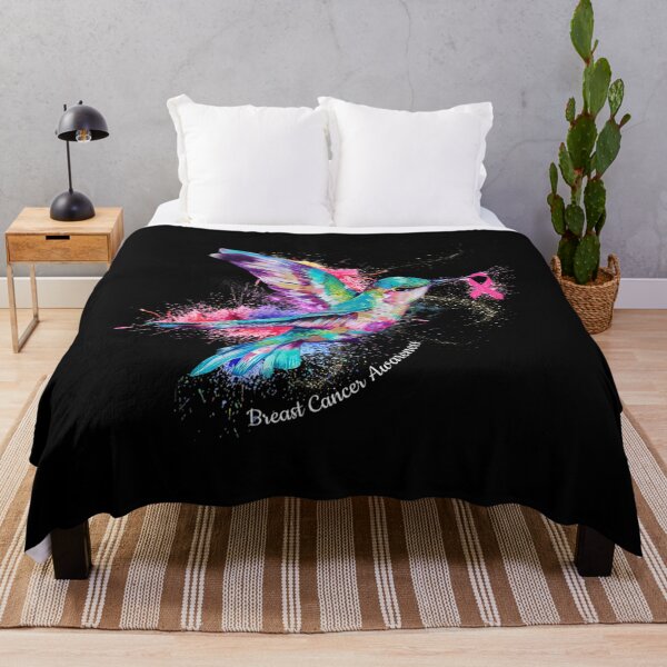 Item preview, Hummingbird Ribbon Breast Cancer Awareness designed and sold by cheerymid-cours.