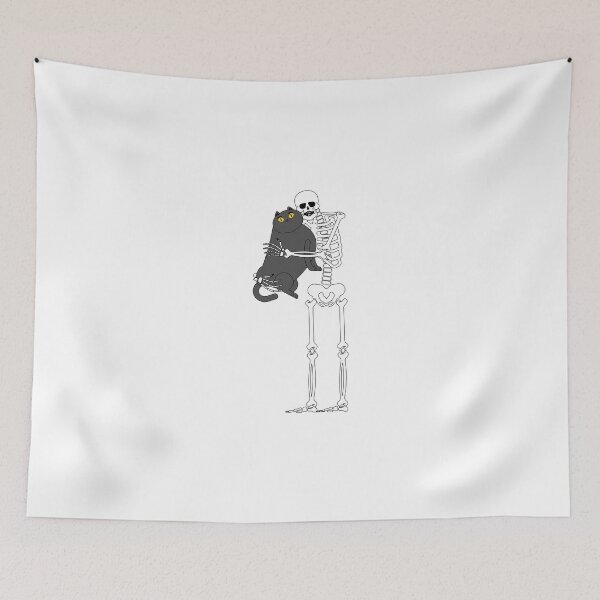 Item preview, Funny skeleton with a cat designed and sold by uni.