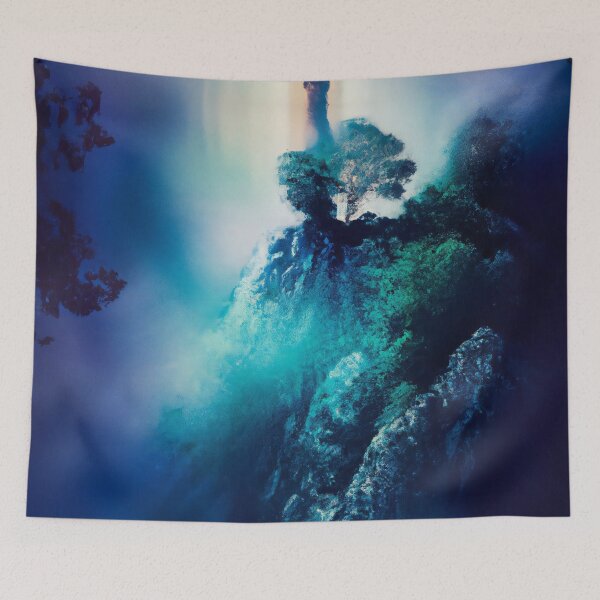 Item preview, A person standing on top of a mountain designed and sold by aryan-gallery.