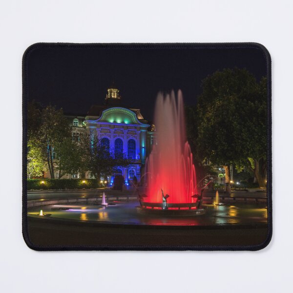 Item preview, Jewel Toned Pelican Fountain - Ruby Red Amber and Sapphire Blue designed and sold by Georgia Mizuleva.