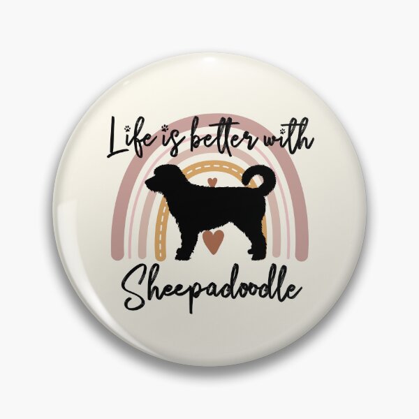 Item preview, Sheepadoodle Dog Rainbow Aesthetic Boho designed and sold by rafaeltto.