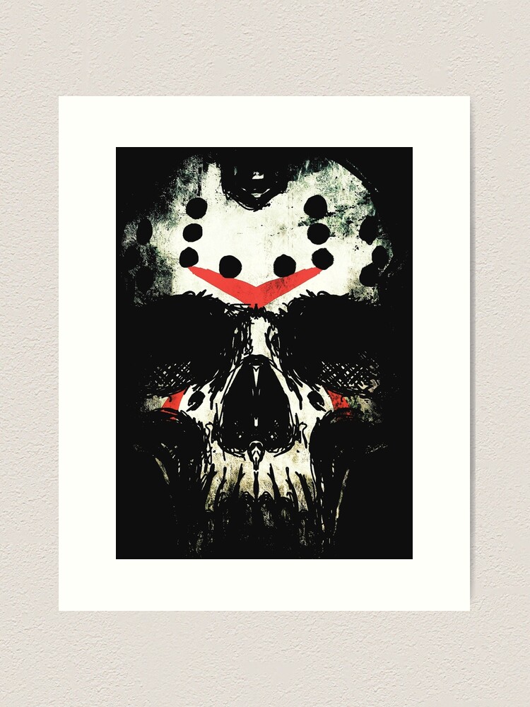 Friday the 13th Jason Mask Art Board Print for Sale by ShayneoftheDead