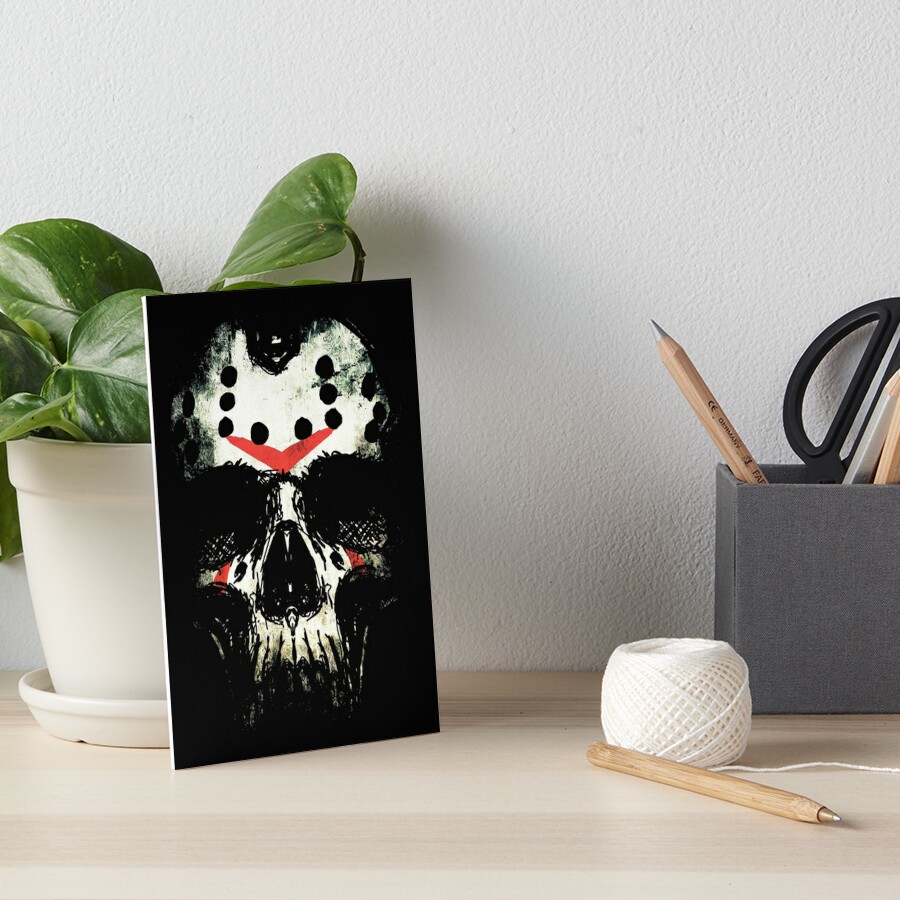 Friday the 13th Jason Mask Art Board Print for Sale by ShayneoftheDead