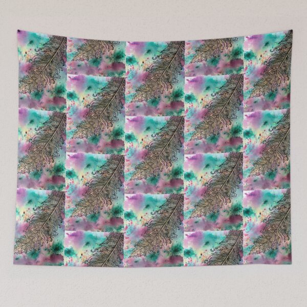 Item preview, Colorful Feather Scroll designed and sold by ACarlo.
