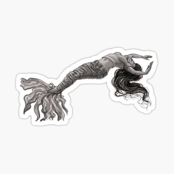 Denim Mermaid Sticker