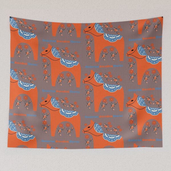 Item preview, Sverige Dala Dalarna Sweden Orange Horse designed and sold by Naomy-Designs.