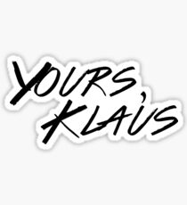 Yours, Klaus Sticker