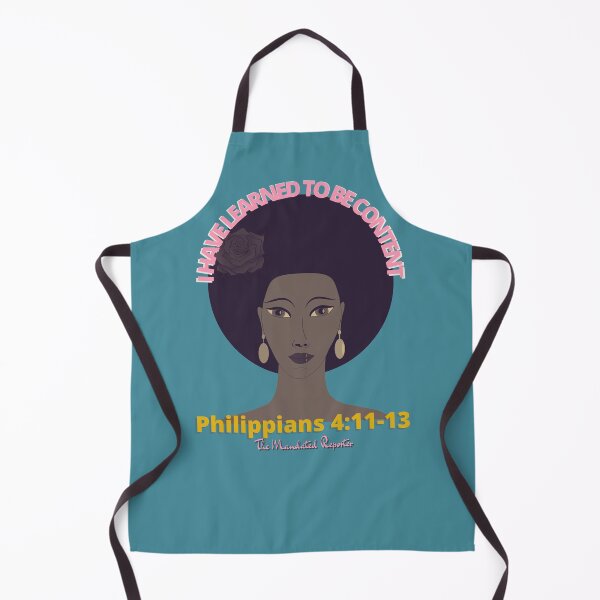 Item preview, I Have Learned to be Content KJV - Warm Aqua designed and sold by TheReporter1.