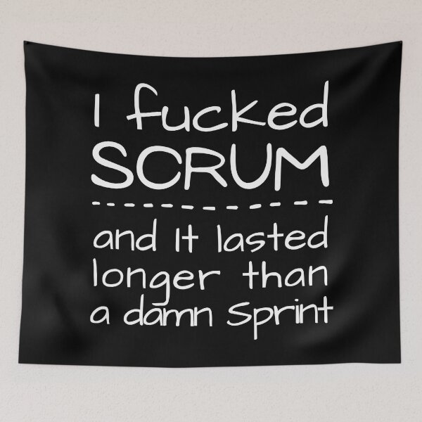 Item preview, I Fucked SCRUM and it lasted longer than a damn sprint designed and sold by trendingatees.