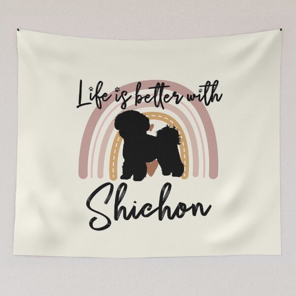 Item preview, Shichon Dog Rainbow Aesthetic Boho designed and sold by rafaeltto.